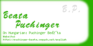 beata puchinger business card